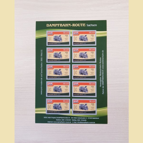 Briefmarkenbogen 50 ct.